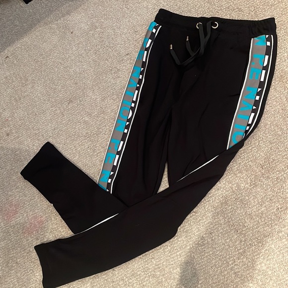 P.E Nation Black Slim Track Pants with Side Logo - Picture 9 of 9